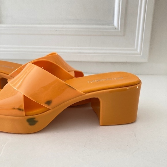NWOT Jeffery Campbell Free People Vacay Vibes Platform Orange Sandals Sz 8/39 - Picture 3 of 12